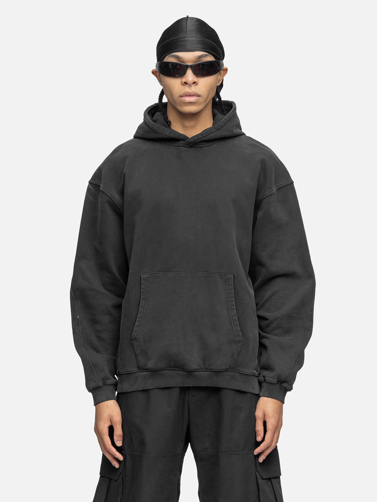 OVERSIZED HOODIE WASHED BLACK
