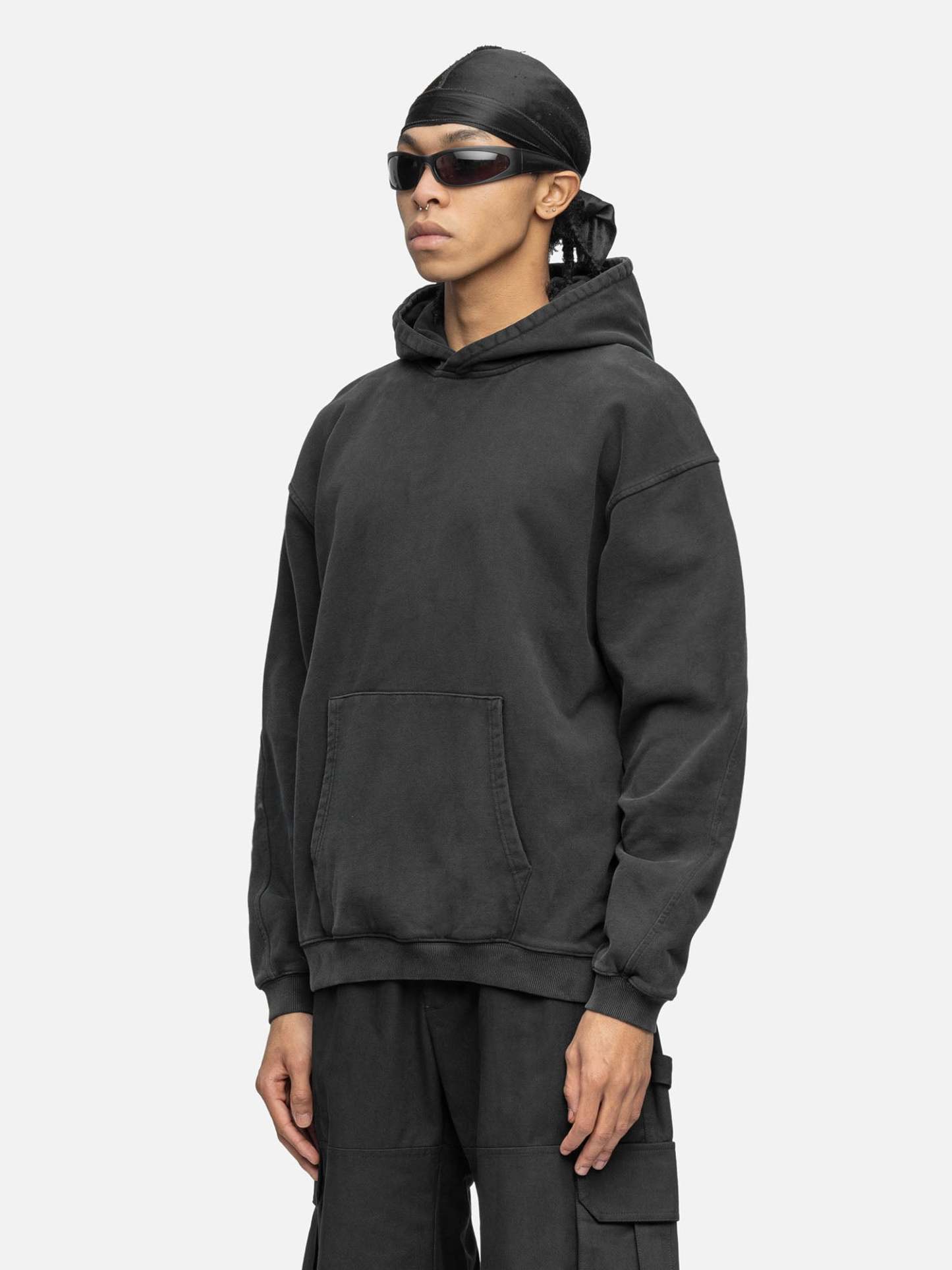 OVERSIZED HOODIE WASHED BLACK
