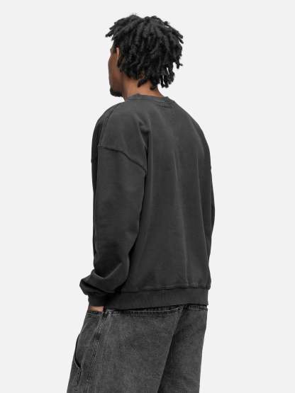 OVERSIZED SWEATSHIRT WASHED BLACK