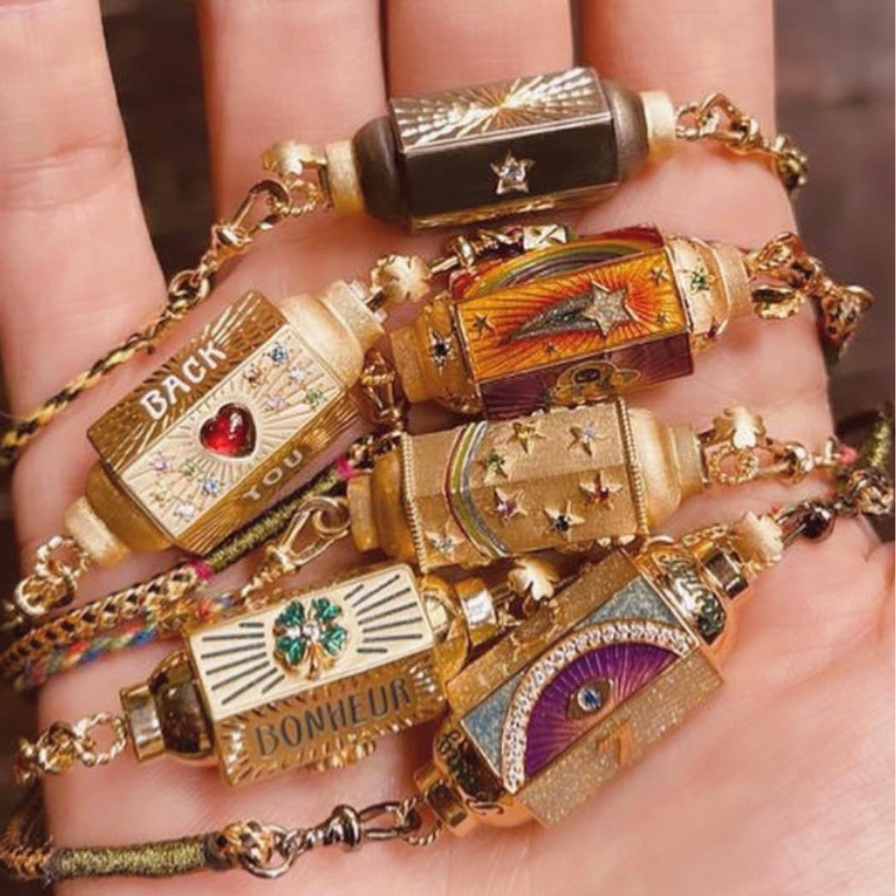 Valentine's Day Color Tarot Card Necklace