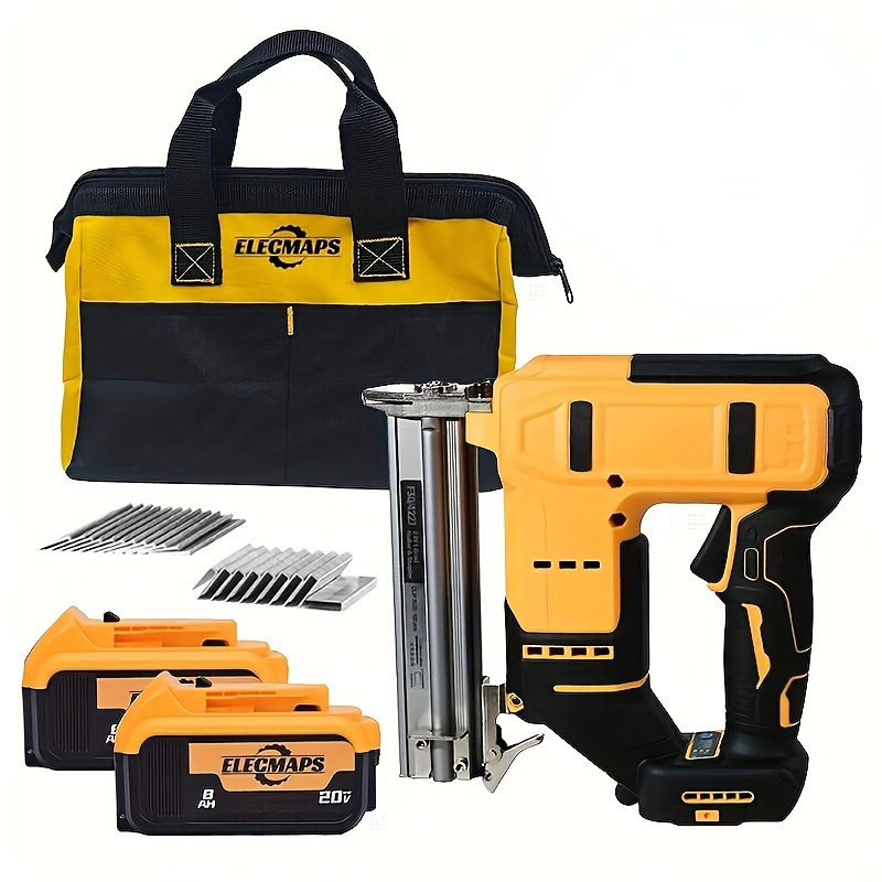 Suitable for DeWalt 20V Max 18GA cordless 2-in-1 brushless electric nail gun, ideal for home DIY and home renovation projects, compatible with 5/8 to 1-1/4 inch nails (100 nails included).