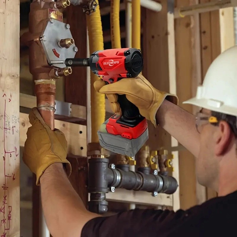 Brushless Impact Wrench 1/2", 350N Low Torque, Perfect for Home Use, Screw Removal & Drilling