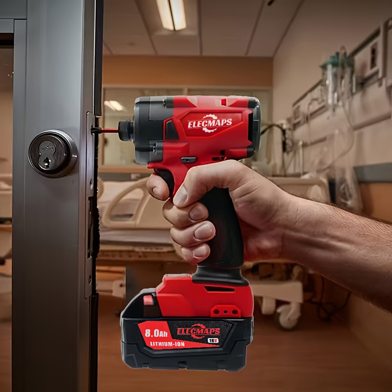 1/4" Brushless Impact Driver - 3,200 RPM & 3,800 IPM , Red and Black
