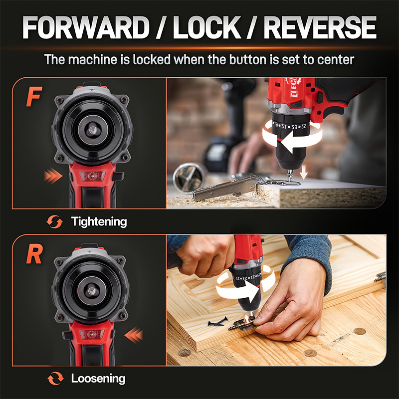 3/8" Brushless Cordless lmpact Drill - Compatible with M18 Battery- , Red/Black Design -Ideal for Drilling & Fastening