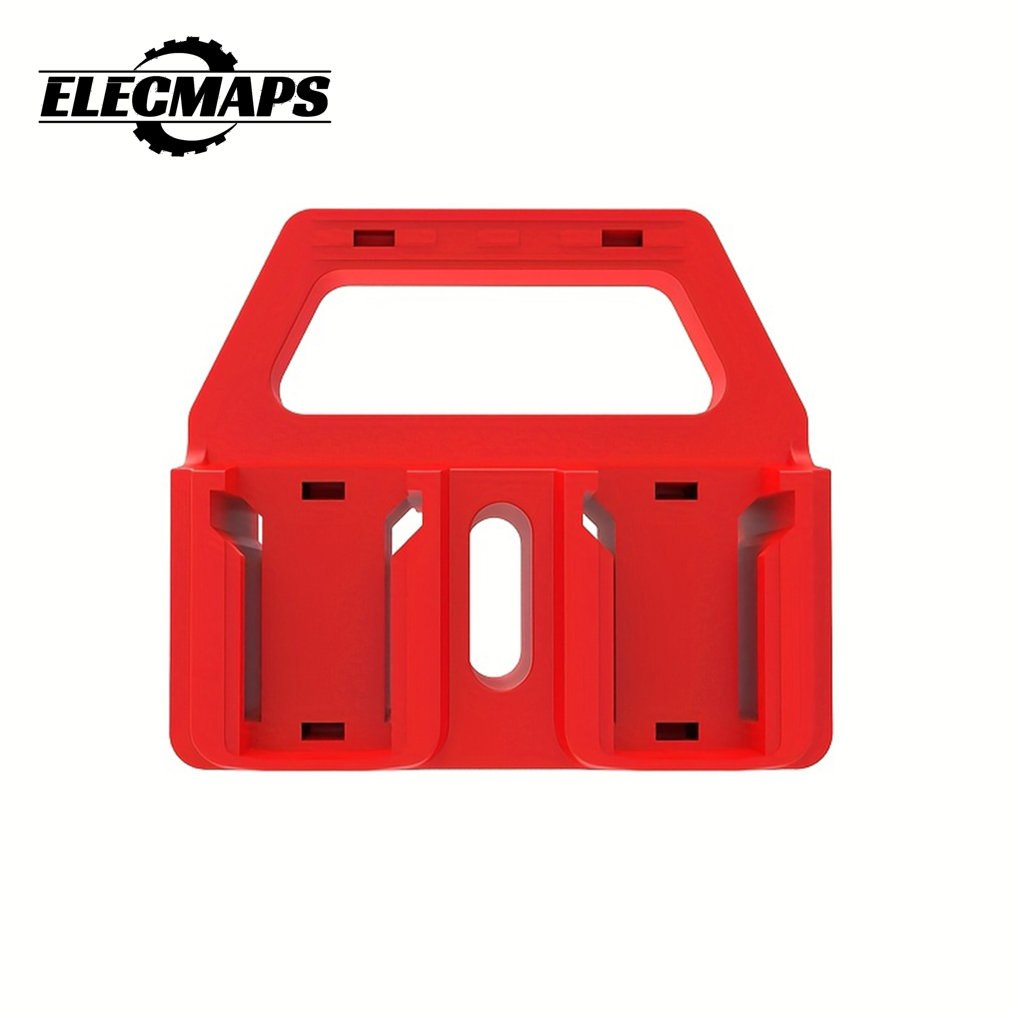 Portable battery storage rack, suitable for M.18 batteries. Features a sturdy construction, is temperature and weather resistant, and is ideal for use in garages and workshops.