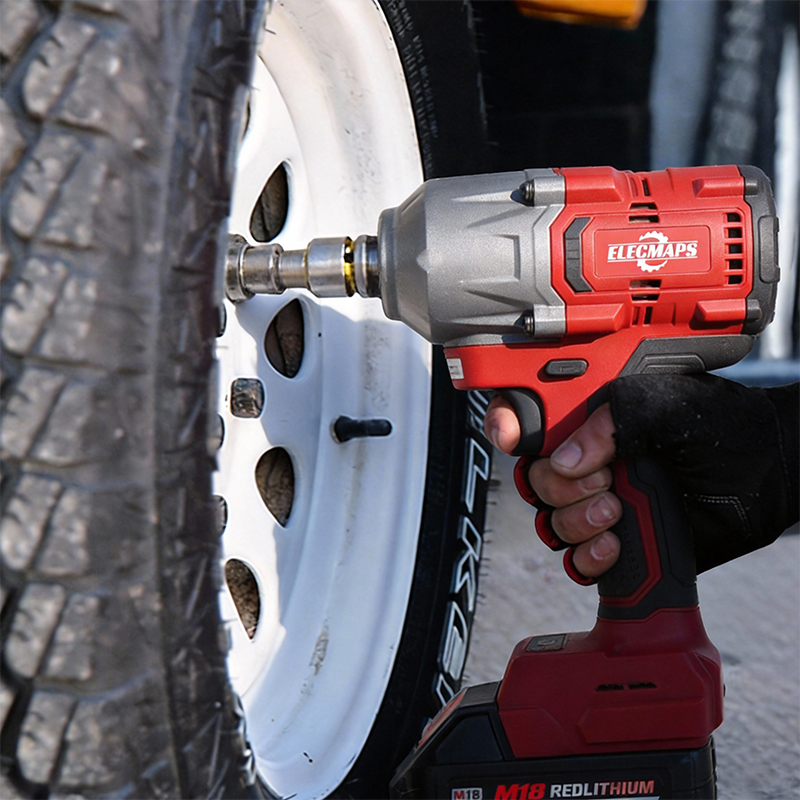 Cordless Impact Wrench 950 FT-LBS, 1/2 Inch Brushless Electric High Torque Wrench for Car Repair and Construction