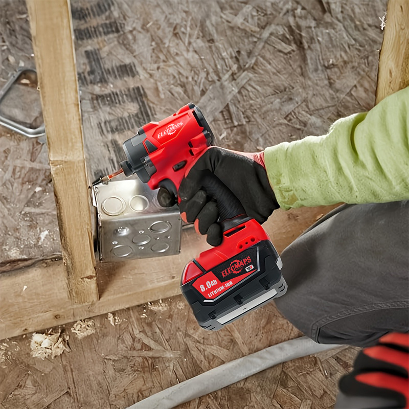 1/4" Brushless Impact Driver - 3,200 RPM & 3,800 IPM , Red and Black