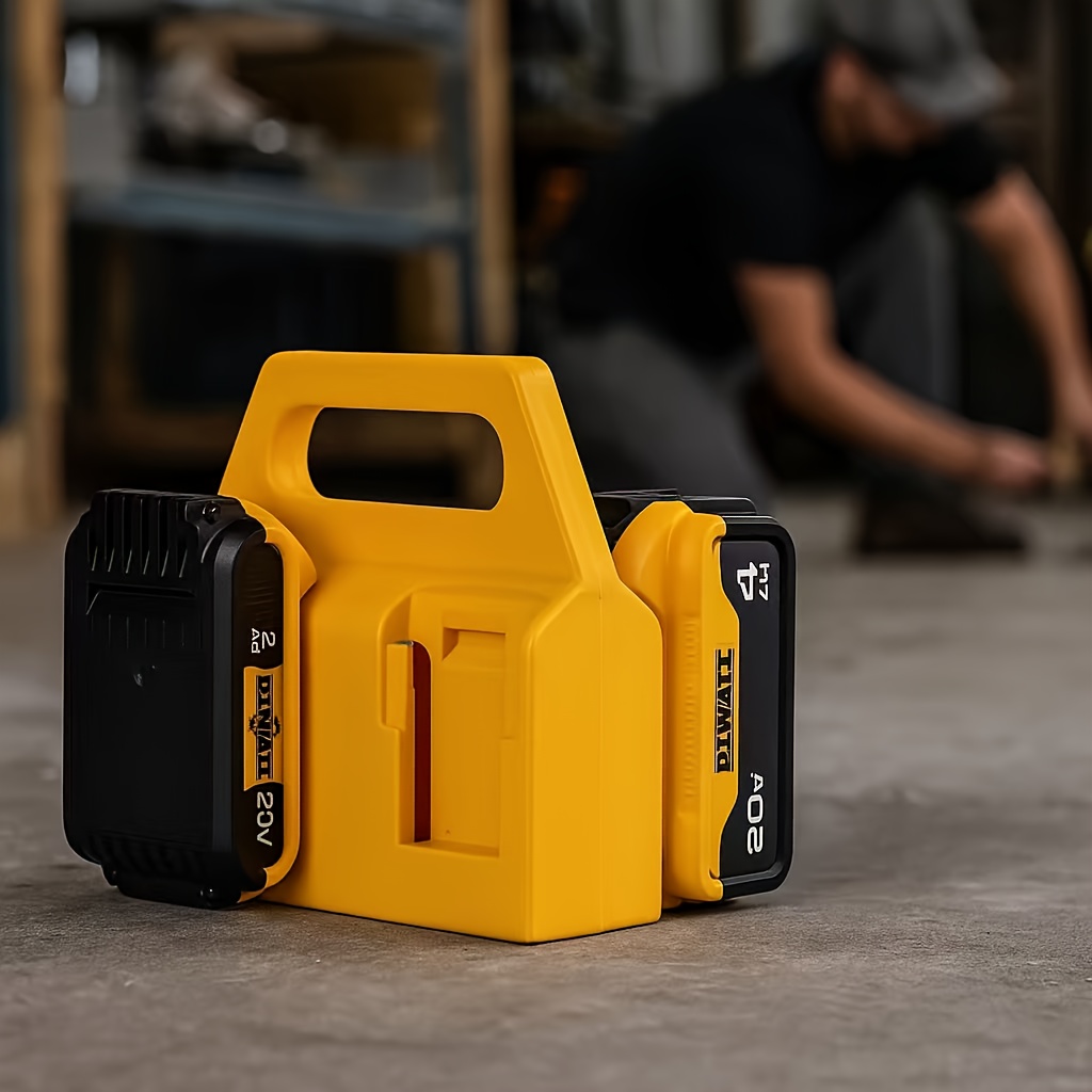 Universal Power Tool Battery Holder – Portable Organizer Rack for 20V Battery Packs, Quick Mount Storage for Jobsite & Workshop Use