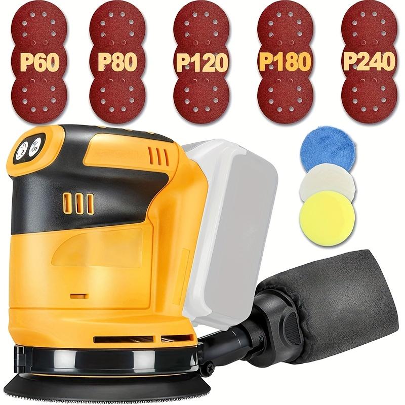 20V Cordless Brushless Orbital Sander Kit – Variable Speed Handheld Sander with Dust Collector & Sanding Pads, Compatible with 20V Battery System for Woodworking, Polishing & DIY Projects