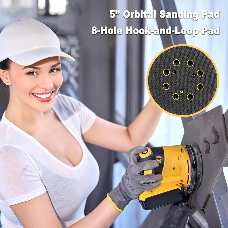 20V Cordless Brushless Orbital Sander Kit – Variable Speed Handheld Sander with Dust Collector & Sanding Pads, Compatible with 20V Battery System for Woodworking, Polishing & DIY Projects