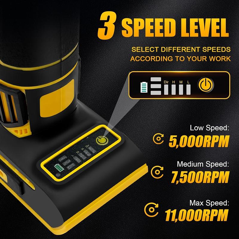 High-Speed 11000 RPM Cordless Straight Grinder | Fits DEWALT 20V Batteries, Perfect for Rust, Metal & DIY Polishing