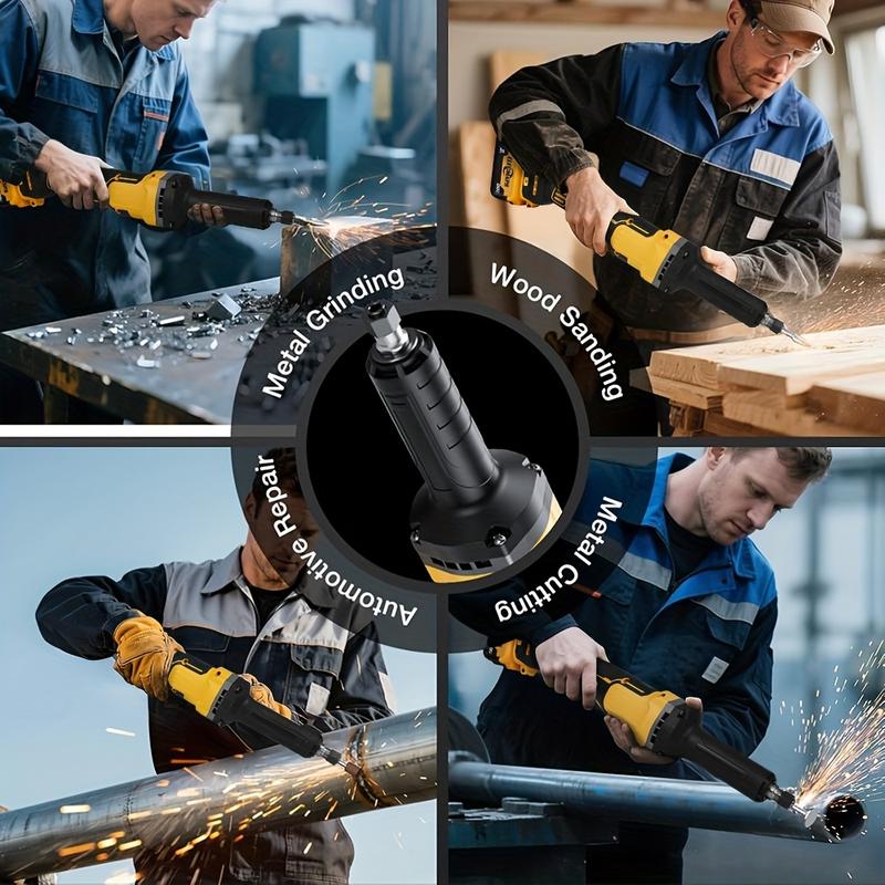High-Speed 11000 RPM Cordless Straight Grinder | Fits DEWALT 20V Batteries, Perfect for Rust, Metal & DIY Polishing