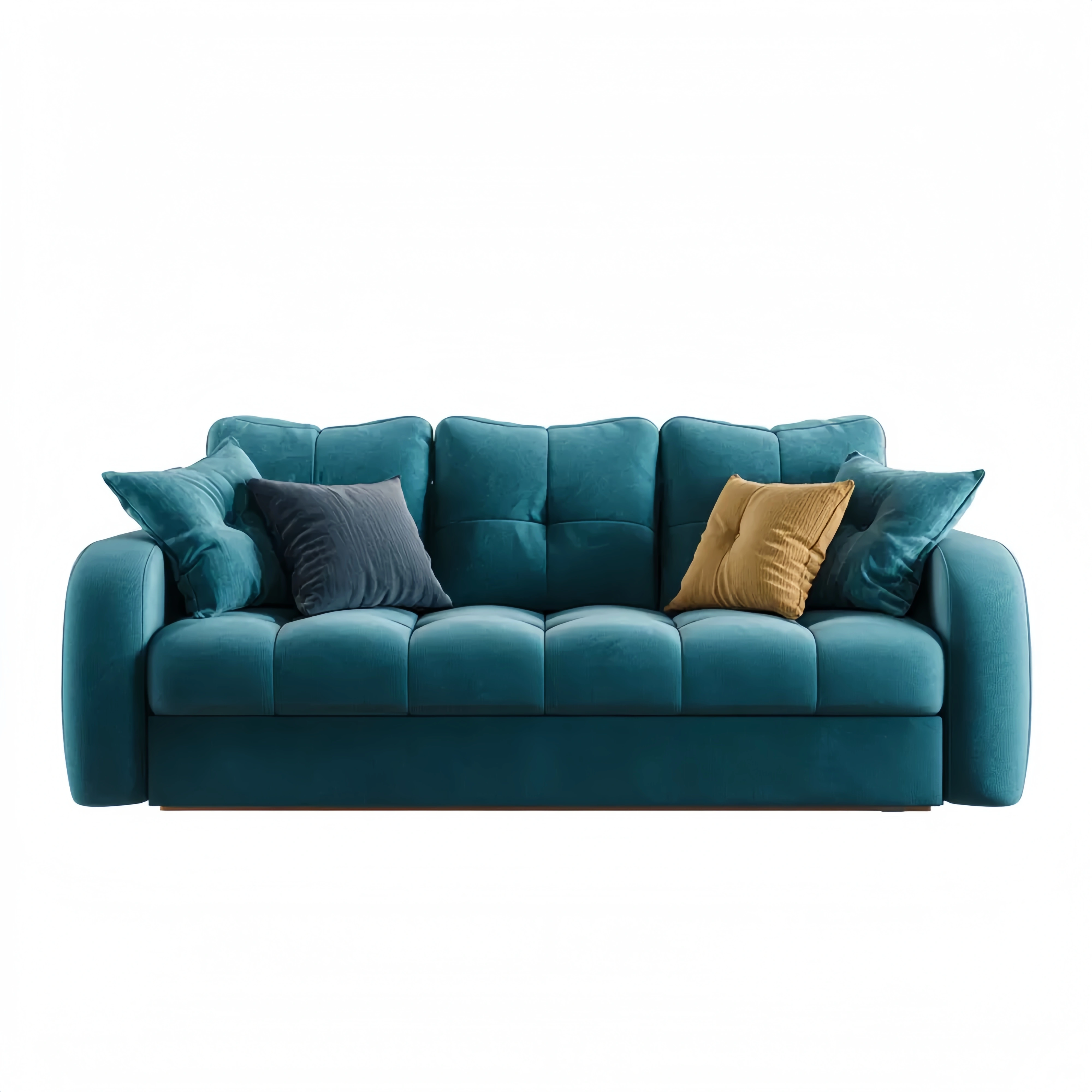 3-Sitzer-Sofa Samtstoff 200x90x85 cm – Petrolblau – Modernes Design