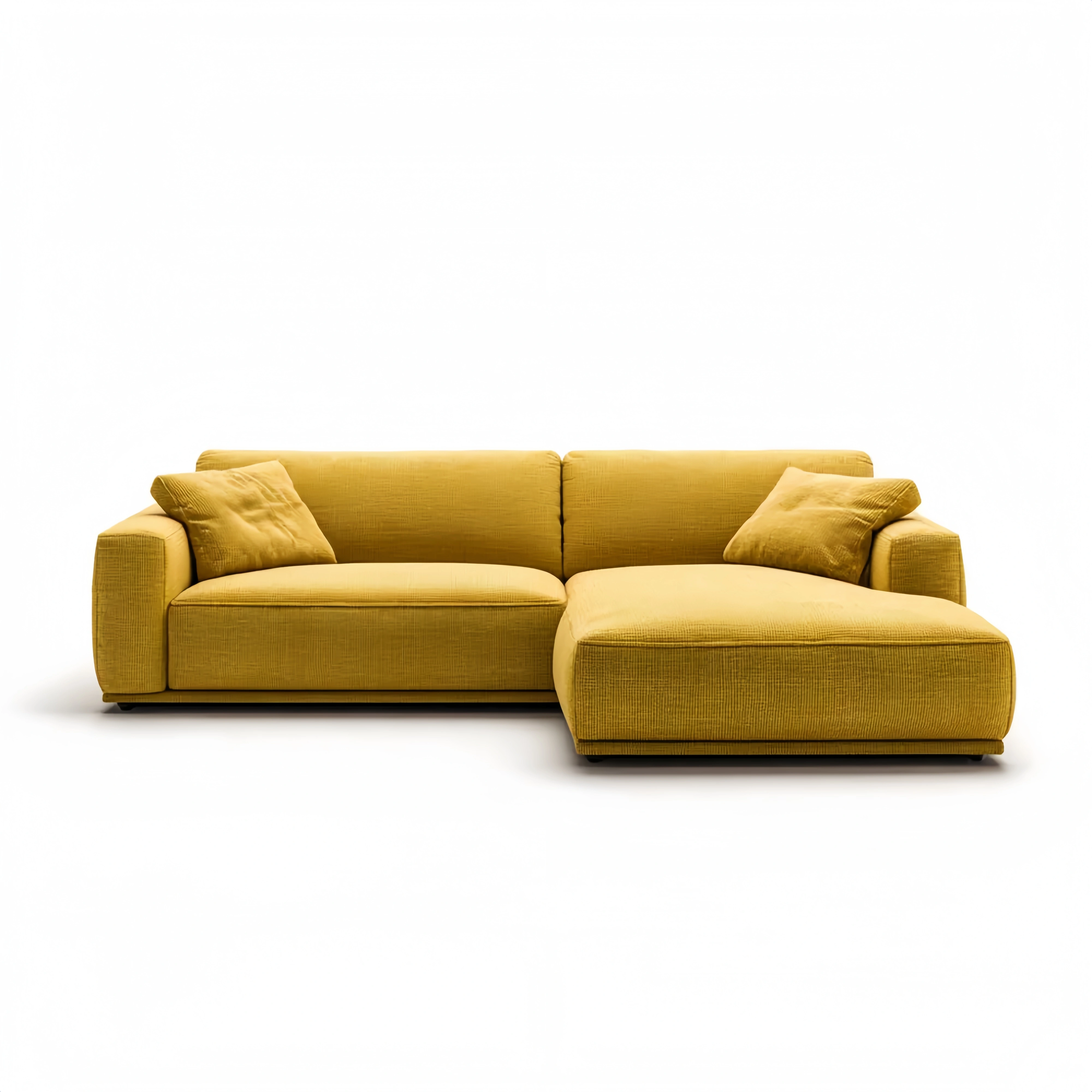 Ecksofa Stoff 250x150x85 cm – Gelb – Modernes Design