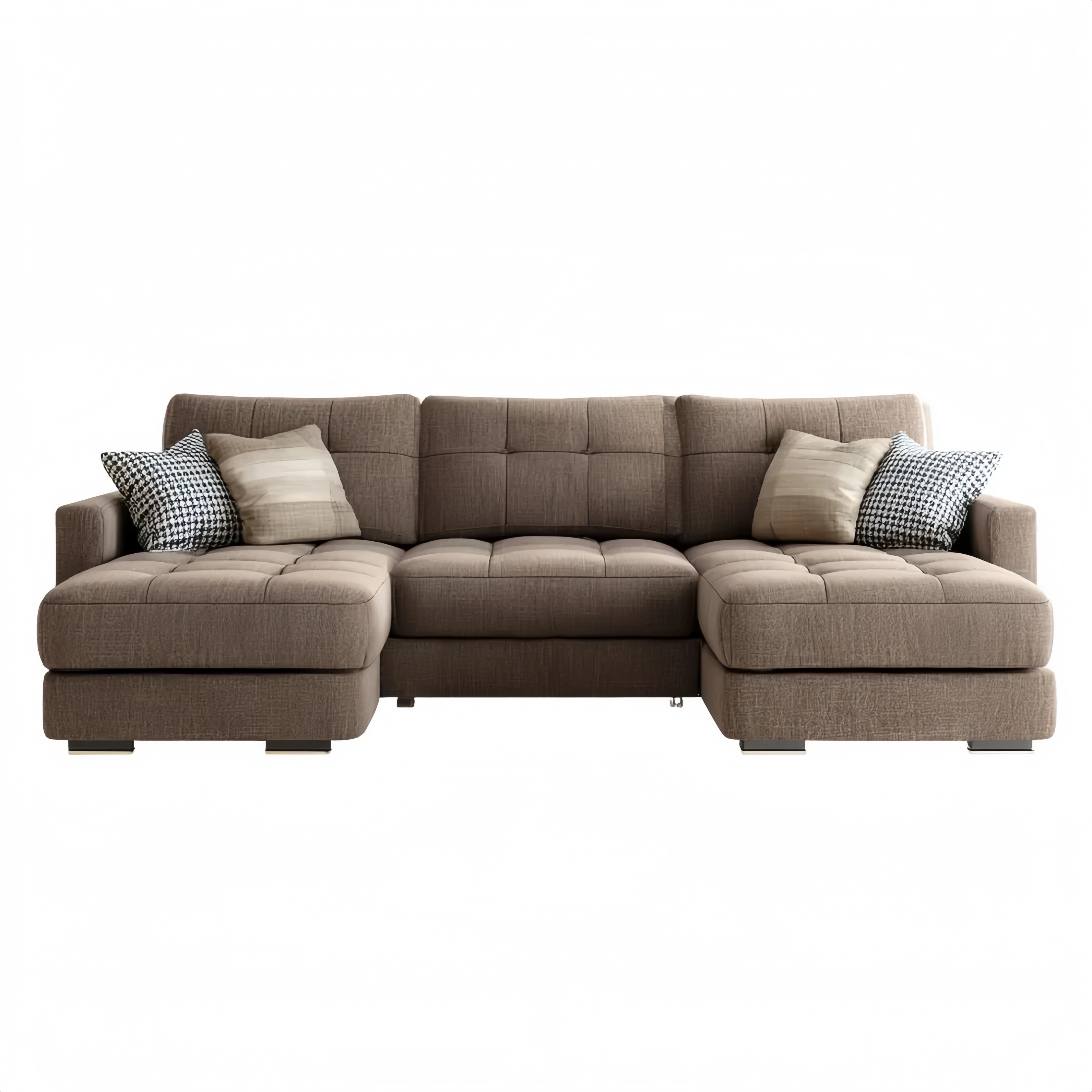 Modernes Ecksofa 250x150x90 cm – Braun
