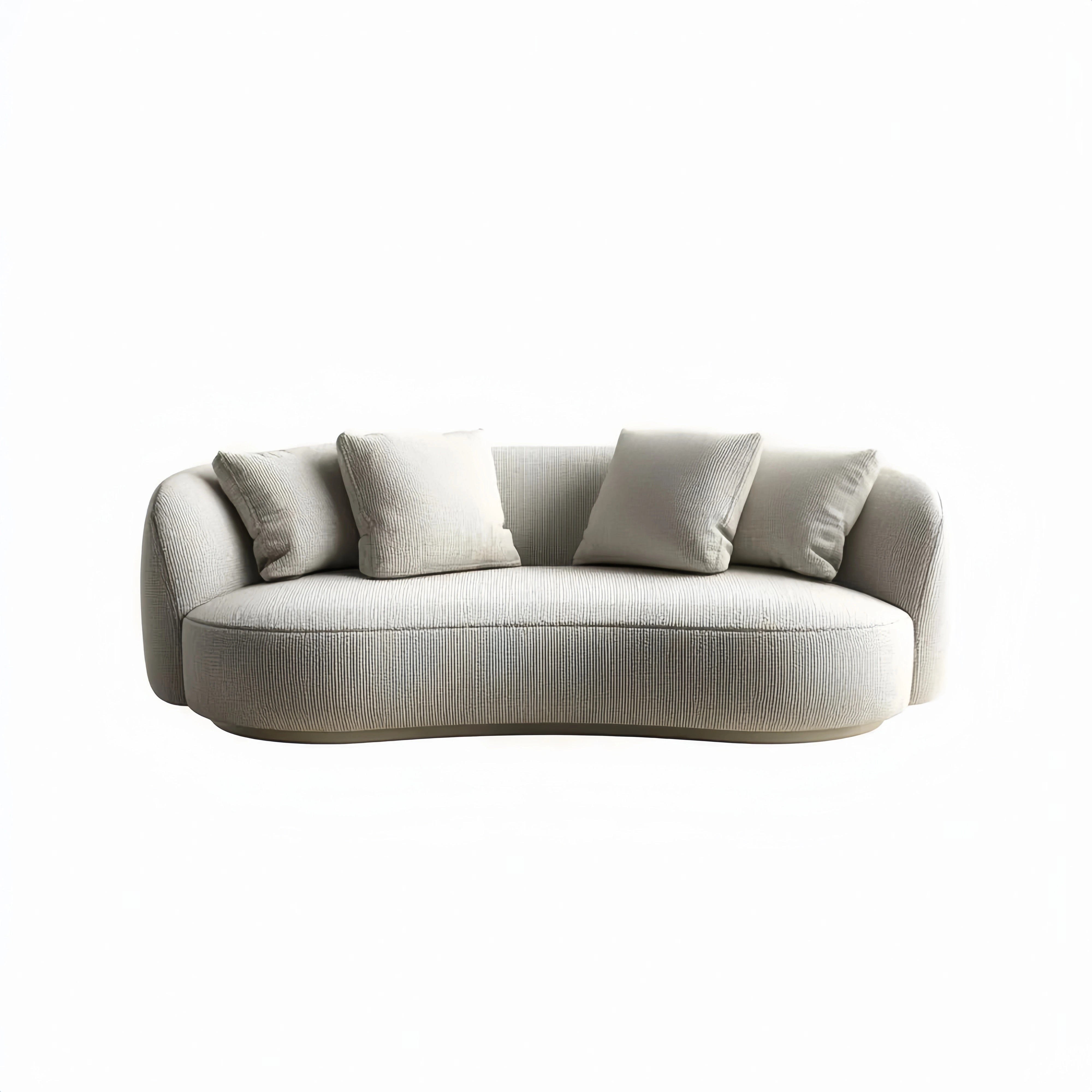 3-Sitzer-Sofa Stoffpolsterung 210x90x75 cm – Cremeweiß – Modernes Design