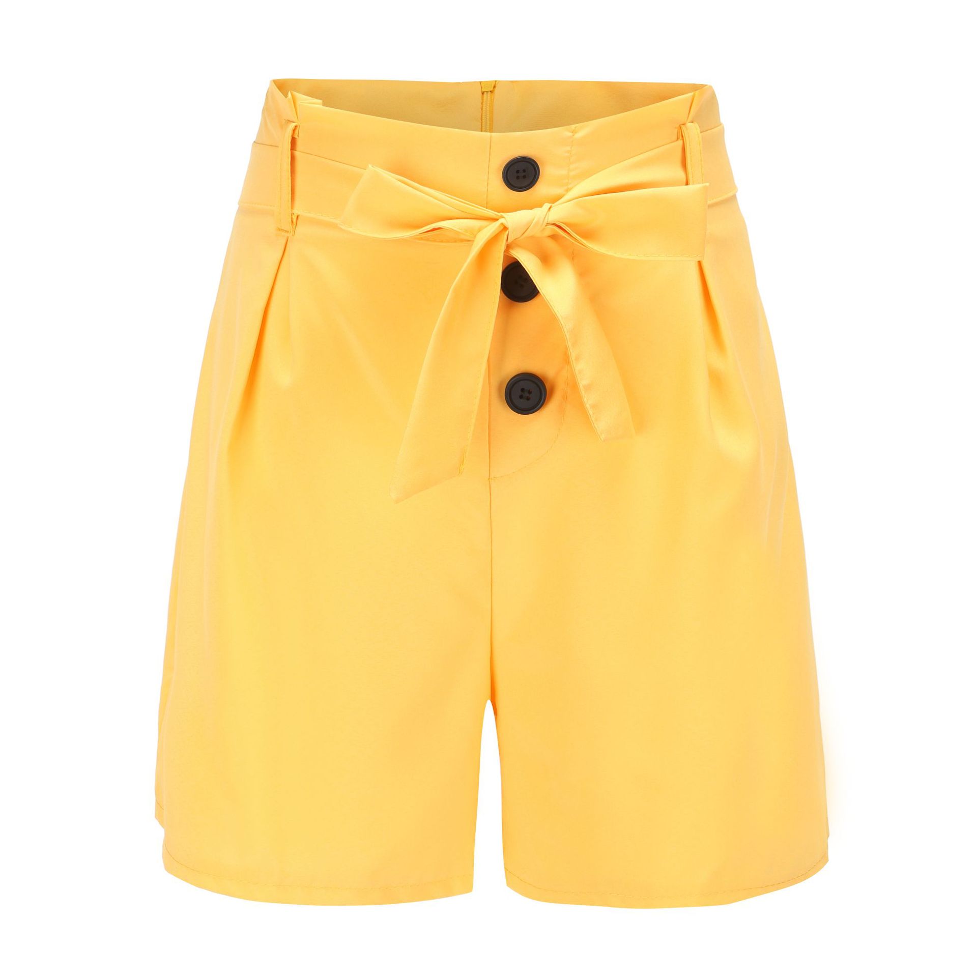 Women's High Waist Belted Wide Leg Shorts