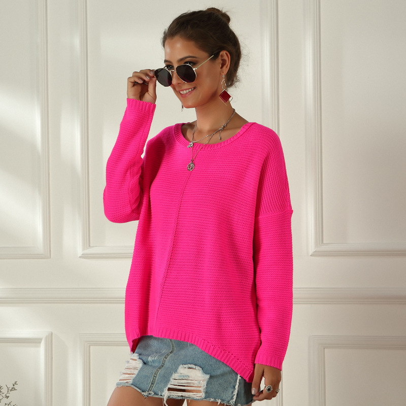 Women's Plus Size Crewneck Pullover Knit Sweater