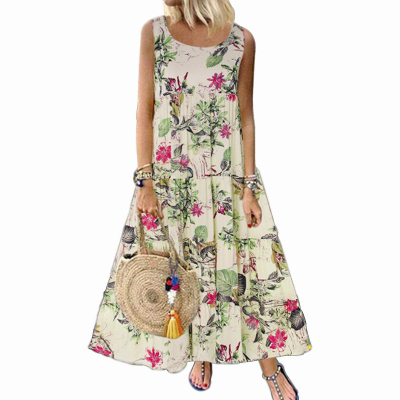 Women's Crewneck Tiered Cake Dress