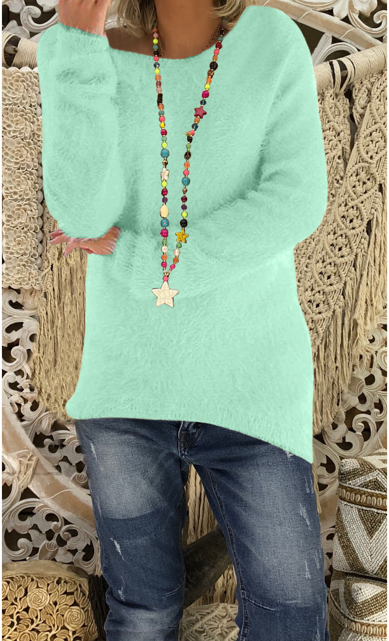 Women's Solid Color Long Sleeve Loose Knit Sweater