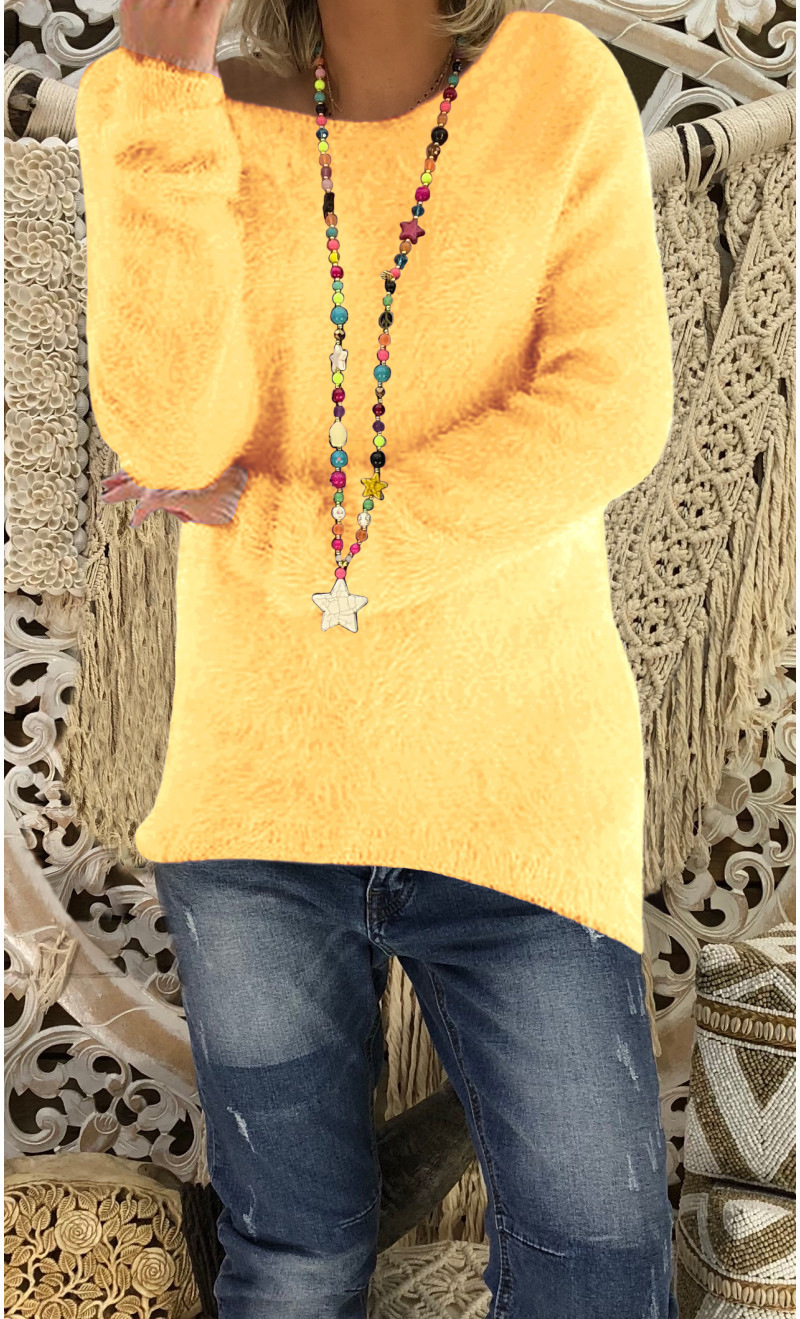 Women's Solid Color Long Sleeve Loose Knit Sweater