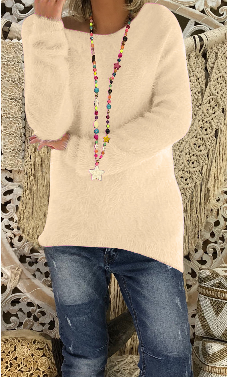 Women's Solid Color Long Sleeve Loose Knit Sweater