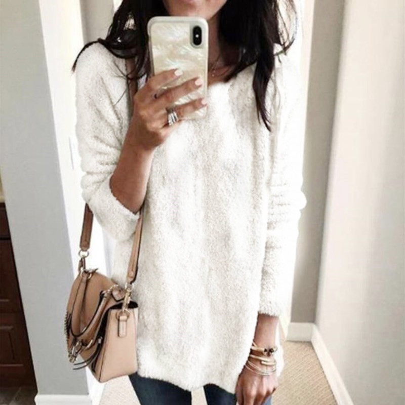 Women's Crewneck Knit Sweater Top