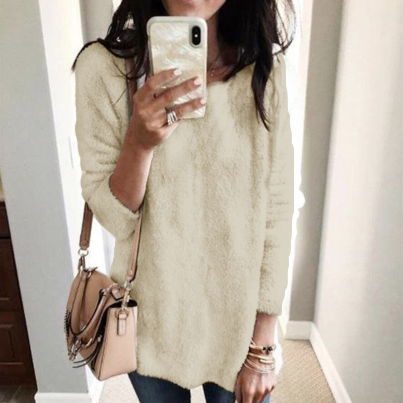 Women's Crewneck Knit Sweater Top