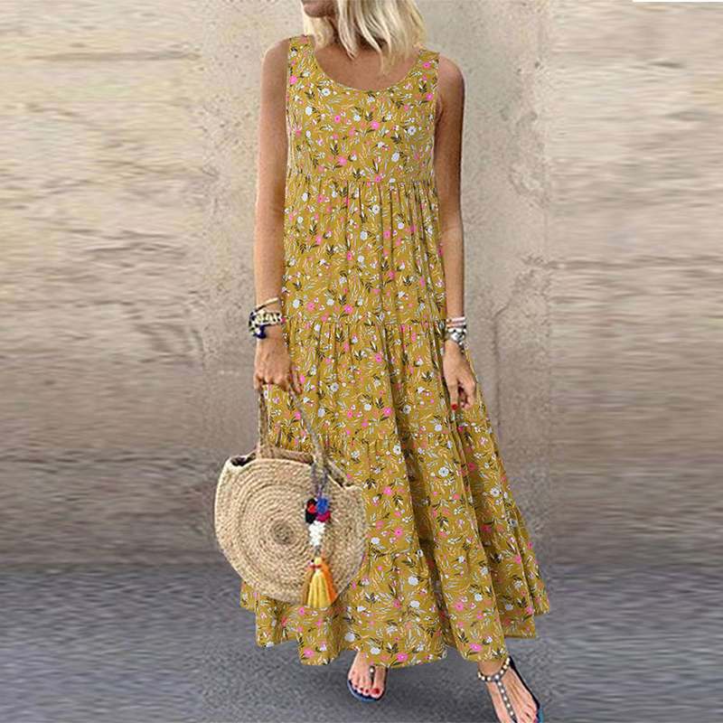 Women's Crewneck Tiered Cake Dress