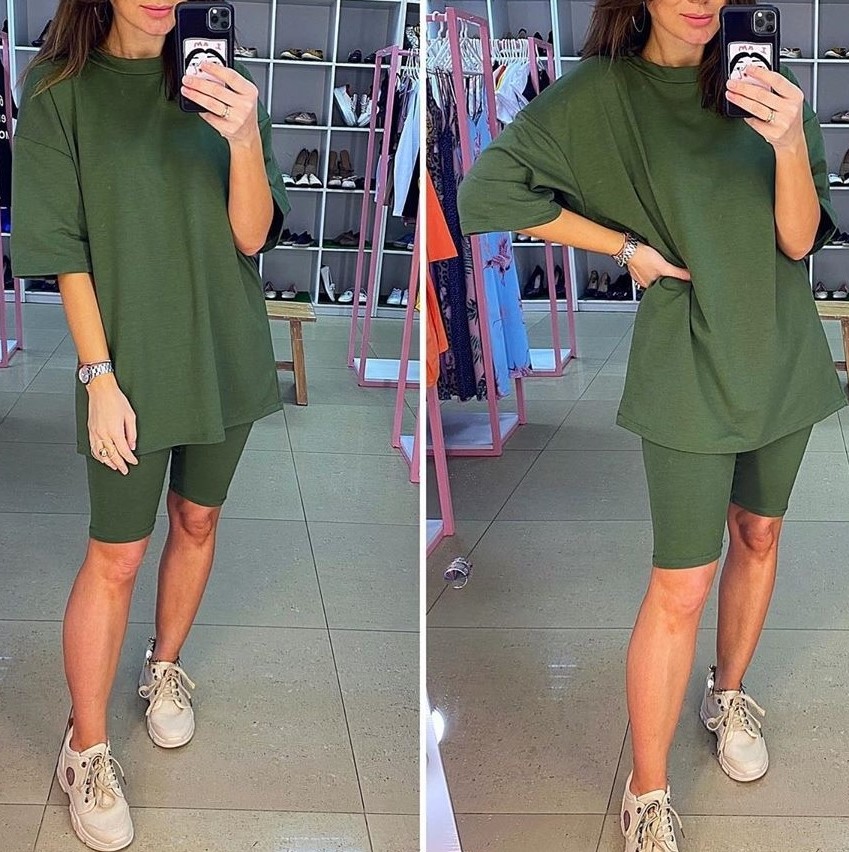 Women's Two-Piece Solid Color Lounge Set with Belt, Loose Casual Sporty