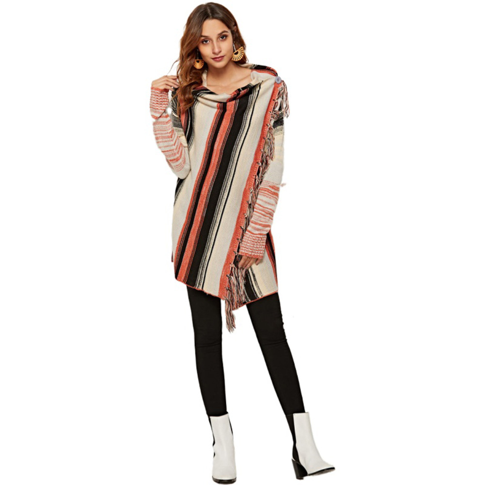 Women's Fringe Tassel Knit Cardigan Sweater Plus Size
