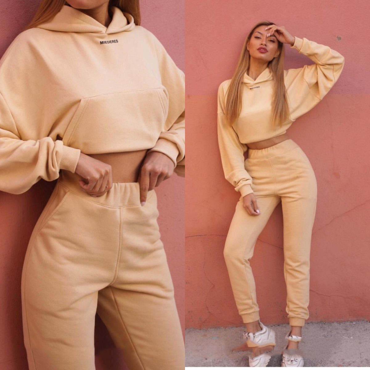 Women's Long Sleeve Casual Two-Piece Pants Set