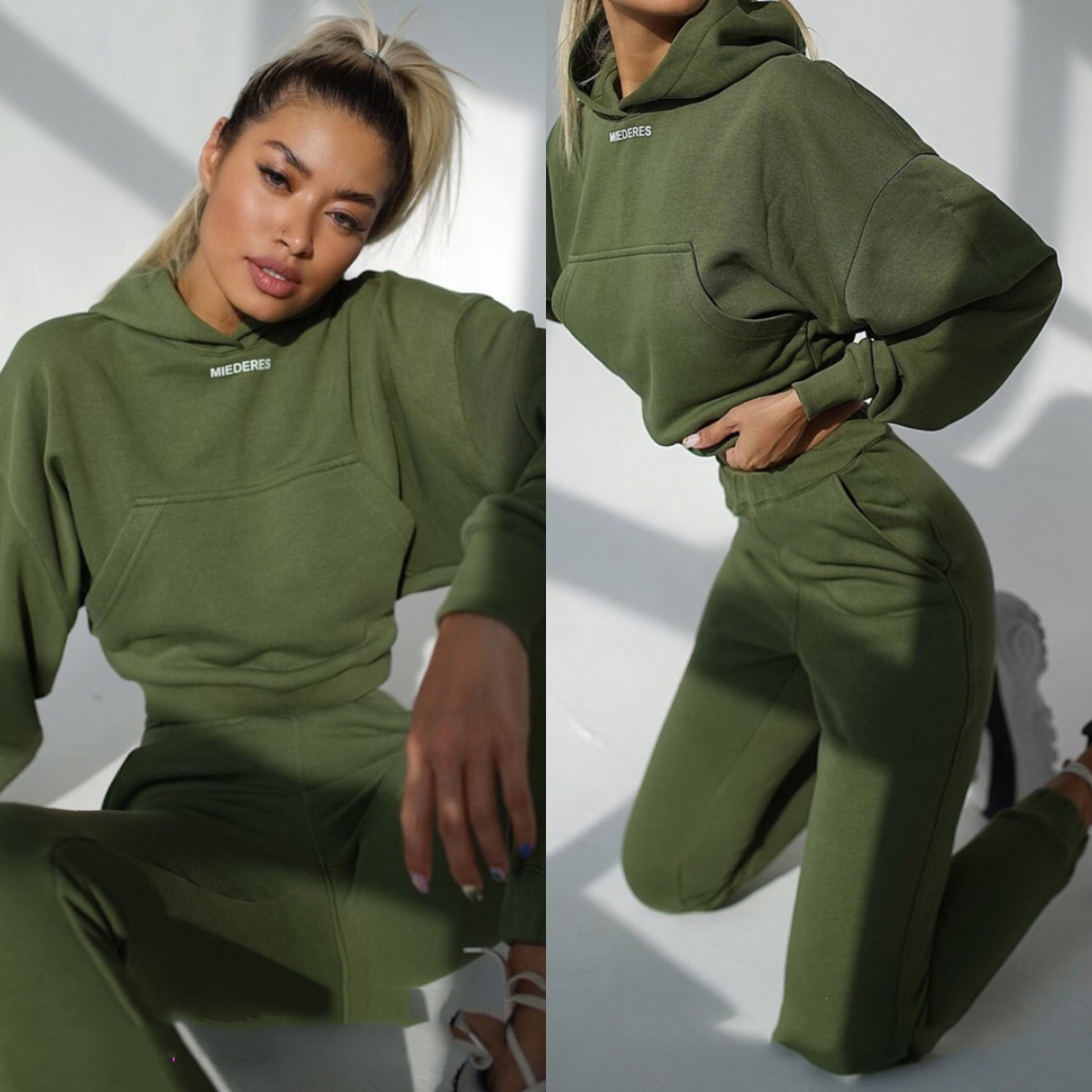 Women's Long Sleeve Casual Two-Piece Pants Set