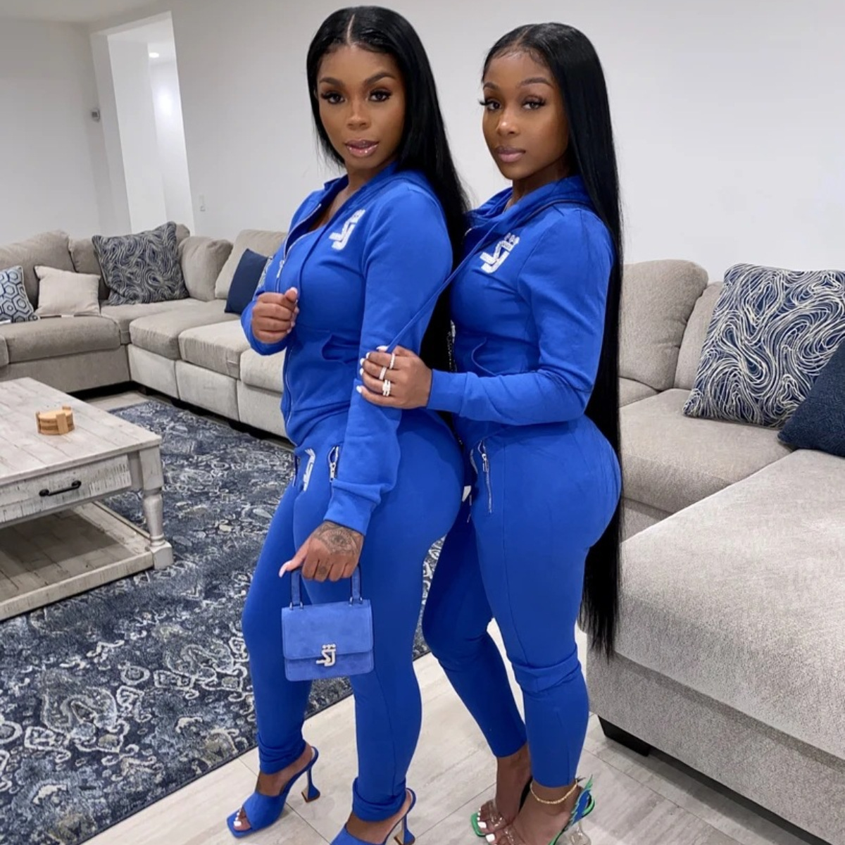 Women's Hooded Casual Sweatsuit Two-Piece Set