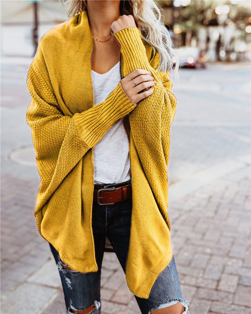 Women's Off-Shoulder Loose Knit Cardigan Sweater