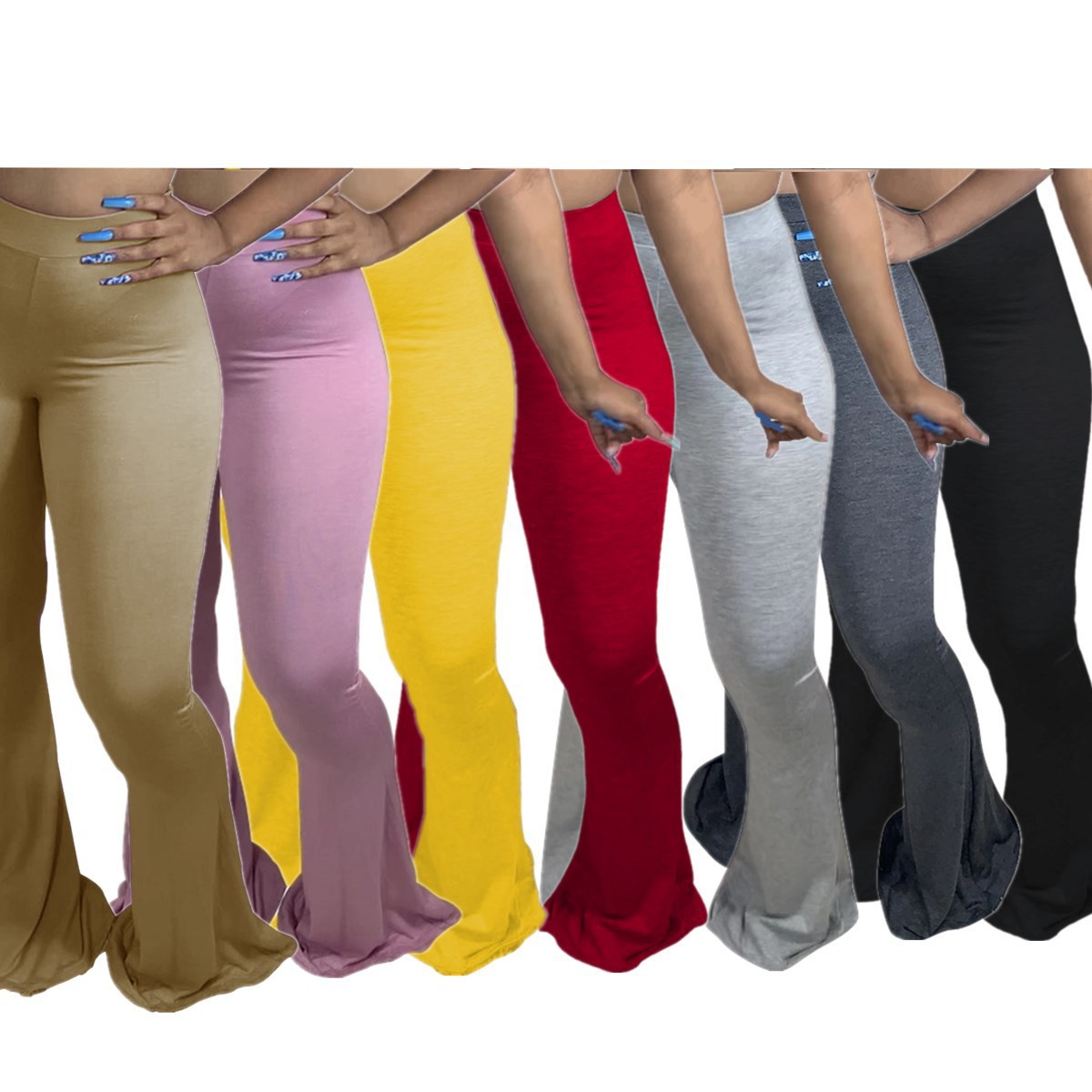 MH5012 Women's Sexy Slim Fit Flare Pants Casual Streetwear