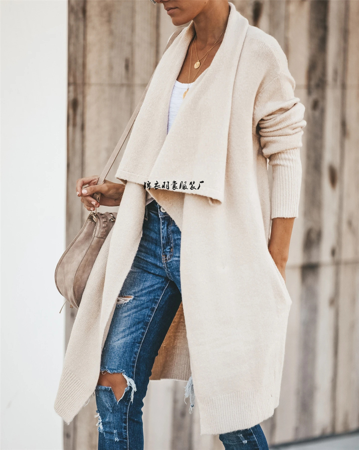Plus Size Long Knit Cardigan Open Front Batwing Sleeve Hollow Out Solid