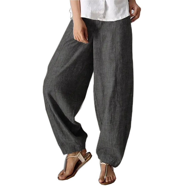 Women's High-Waist Wide-Leg Solid Casual Pants