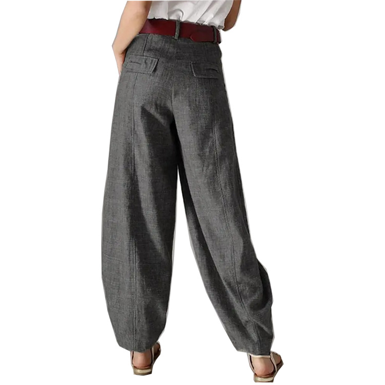 Women's High-Waist Wide-Leg Solid Casual Pants