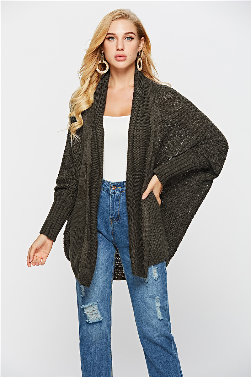 Women's Off-Shoulder Loose Knit Sweater Cardigan