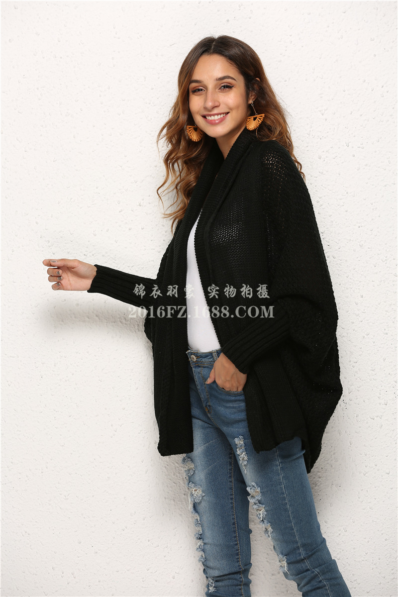 Women's Off-Shoulder Loose Knit Sweater Cardigan