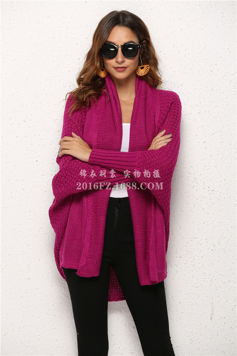 Women's Off-Shoulder Loose Knit Sweater Cardigan