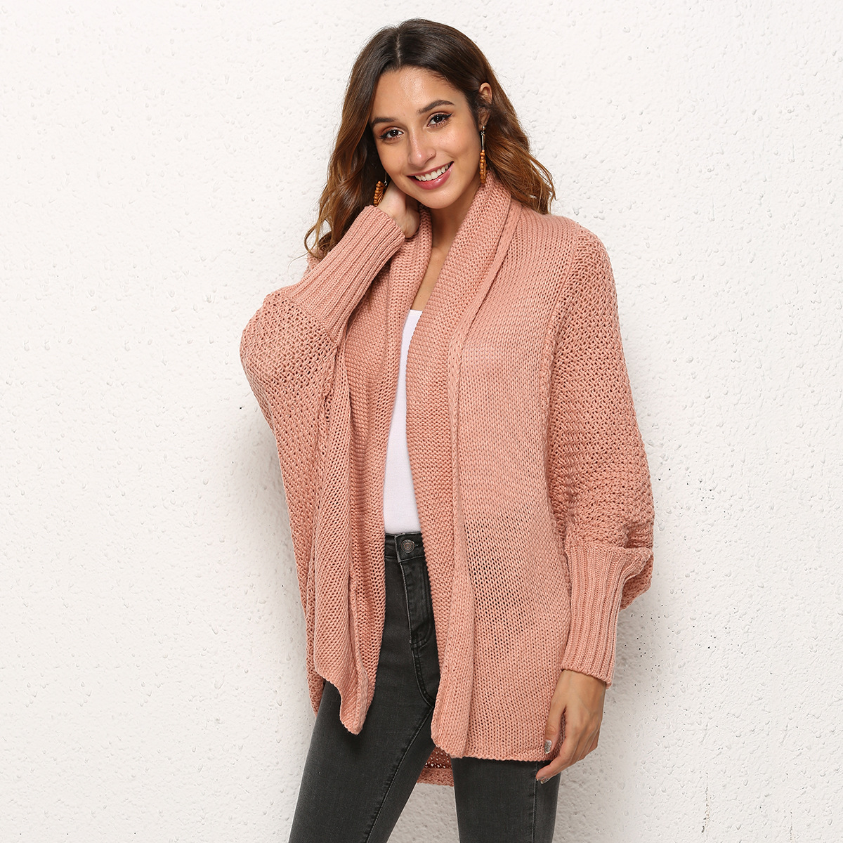 Women's Off-Shoulder Loose Knit Sweater Cardigan