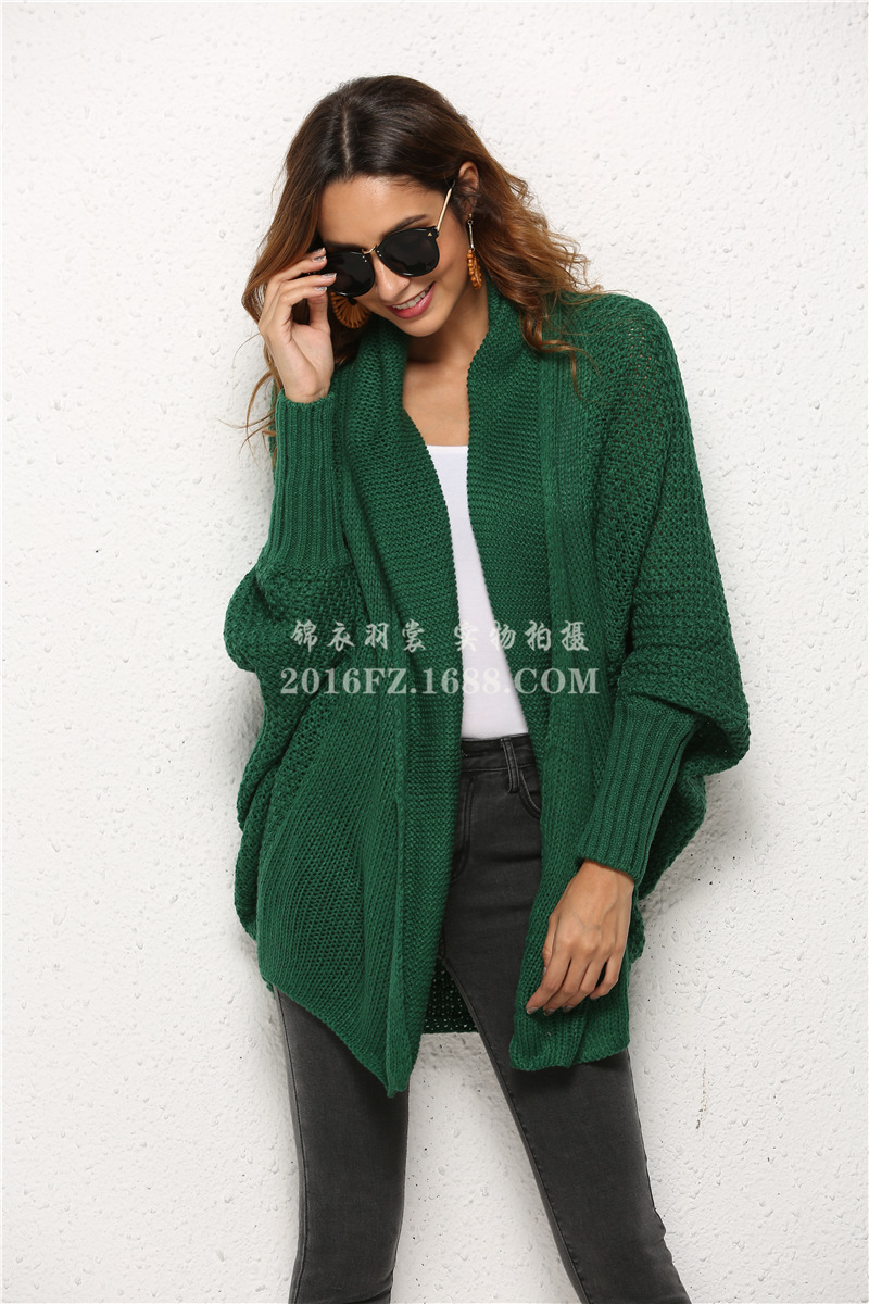 Women's Off-Shoulder Loose Knit Sweater Cardigan