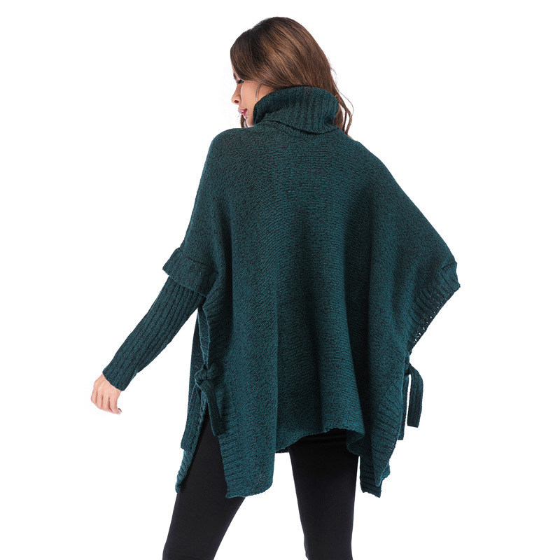 Women's Plus Size Turtleneck Sweater Loose Knit Pullover