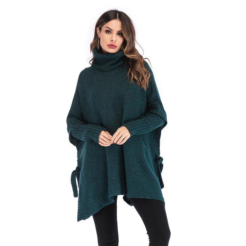 Women's Plus Size Turtleneck Sweater Loose Knit Pullover