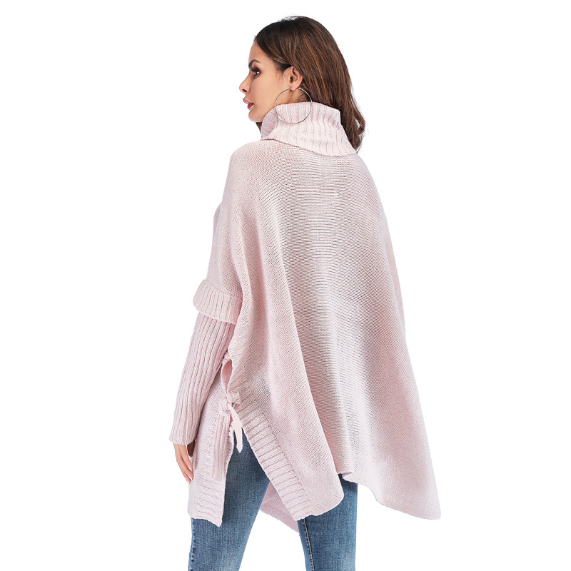 Women's Plus Size Turtleneck Sweater Loose Knit Pullover