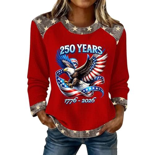 Women's USA Flag Star Print Sweatshirt