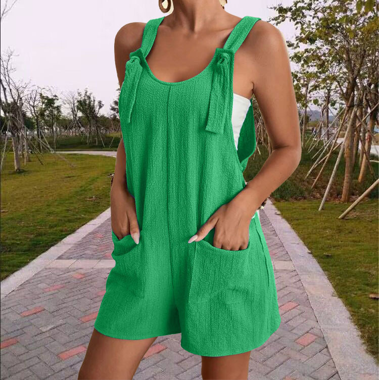 Women's Summer Sleeveless Cami Romper with Shorts