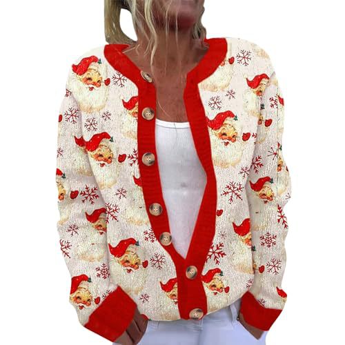 Women's Floral Leaf Print Button Cardigan Sweater